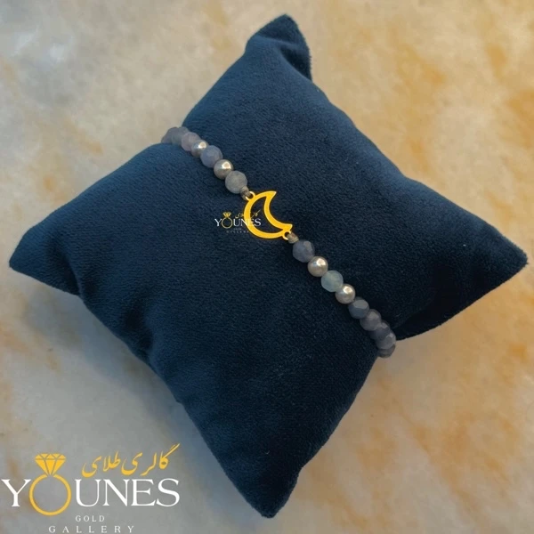 دستبند سنگی ماه طلا لیزری